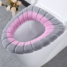 Load image into Gallery viewer, 3pcs Toilet Seat Cover Pads Cushion Cushion Universal Plush Autumn and Winter Warm and Cute Knitted