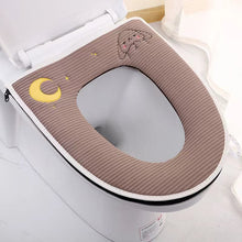 Load image into Gallery viewer, 3pcs Toilet Seat Cover Pads Cushion Cushion Household Waterproof Cute Zipper Thicker Fleece