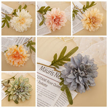 Load image into Gallery viewer, 3PCs Leaf Moon Dahlia Artificial Fake Flower Plants Home Decoration Wedding Bouquet