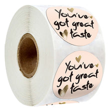 Load image into Gallery viewer, 2x500pcs Xmas Christmas Stickers Roll Label You 've Got Great Taste Gift Self-Adhesive s
