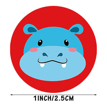 Load image into Gallery viewer, 2x500pcs Xmas Christmas Stickers Roll Label Children's Swine and Sheep Deer Monkey Fox Bear Hippo Rat Prize Incentive Toy Seal