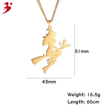 Lade das Bild in den Galerie-Viewer, 2x Halloween Xmas Christmas Gifts Decoration Ladies Angel Stainless Steel Sweater Necklace Ornament