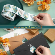 Load image into Gallery viewer, 2x500pcs Christmas Xmas Green Plant Thank You Sticker Gift Envelope Bouquet Stationery Decoration Label tape