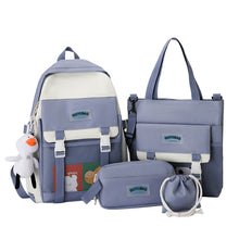 Lade das Bild in den Galerie-Viewer, Harajuku Large Capacity Four-Piece Set Middle School Students' Backpack College Students Bag