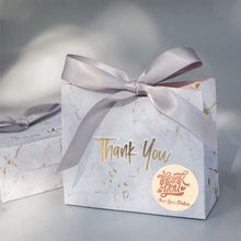 Load image into Gallery viewer, 2x500pcs Xmas Christmas Stickers Roll Label Pink Champagne Bronzing Thank You Your Order Gift