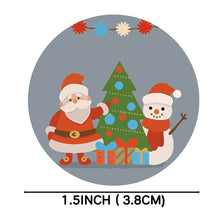 Load image into Gallery viewer, 2x500pcs Christmas Xmas Package 8 Design Snowman Christmas Sticker Gift Label tape