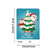 Lade das Bild in den Galerie-Viewer, 250PCs New 6 Designs Square Merry Christmas Christmas Label Gift Stickers tape