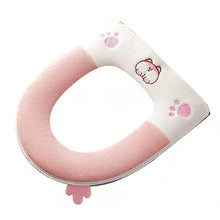 Load image into Gallery viewer, 3pcs Toilet Seat Cover Pads Waterproof Winter Home Soft Washer Cute High-Profile Figure