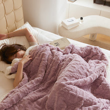 Load image into Gallery viewer, Version A Taffeta B Version Berber Fleece Blanket Autumn and Winter Jacquard Double Layer Thickened Leisure Blanket