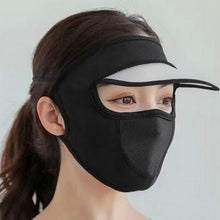 Load image into Gallery viewer, 2PCs Summer Face Cover Mask Sun Protection Full Face Ice Silk Dustproof and Breathable
