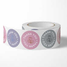 Lade das Bild in den Galerie-Viewer, 2x500pcs Christmas Xmas 4 Colors Rose Flower Thank You Sticker Fresh Gift Label tape