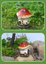 Load image into Gallery viewer, 11cm Elf Mushroom House for Garden Courtyard Decoration Resin Statue Decoration