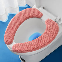 Load image into Gallery viewer, 3pcs Toilet Seat Cover Pads Winter Adhesive Universal Waterproof Pad Washer Puff Velvet Two-Piece Stickers