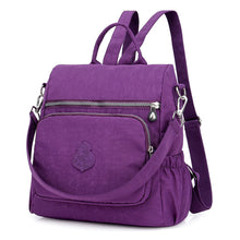 Lade das Bild in den Galerie-Viewer, Ladies Backpack Portable Women's Bag Anti-Theft Nylon Bag Waterproof Nylon Bag