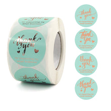 Lade das Bild in den Galerie-Viewer, 2x500pcs Christmas Xmas 4 Design Reel Pink Blue Thank You Sticker Gift Sealing Label tape