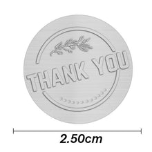 Load image into Gallery viewer, 2x500pcs Christmas Xmas Concave-Convex Three-Dimensional Steel Seal Embossed Thank You Sticker Gift Label tape