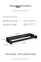 Lade das Bild in den Galerie-Viewer, 304 Tissue Rack Stainless Steel Kitchen No Punch Frame Wall Hanging Plastic Wrap Rack Towel Rack