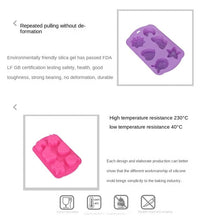 Load image into Gallery viewer, 10pcs Silicone Mold Heart-Shaped 6-Piece Silicone Cake Mold DIY Baking Tool