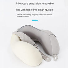 Lade das Bild in den Galerie-Viewer, Soft Comfortable Travel Pillow U-Shape Pillow Memory Foam Office Nap