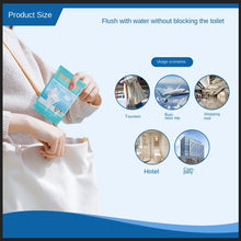 Load image into Gallery viewer, 3pcs Soluble Water Disposable Toilet Mat English Style Mono-Sheet Tape Toilet Paper Hotel Supplies Toilet Seat Paper