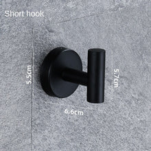 Lade das Bild in den Galerie-Viewer, 304 Stainless Steel Towel Rack Tissue Holder Set Brushed Black Bathroom Pendant