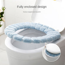 Load image into Gallery viewer, 3pcs Toilet Seat Cover Pads Cushion Cushion Universal Plush Autumn and Winter Warm and Cute Knitted