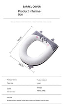 Load image into Gallery viewer, 3pcs Toilet Seat Cover Pads Cushion Cushion Household Waterproof Cute Zipper Thicker Fleece