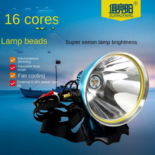 Load image into Gallery viewer, Head Light 12V Led Adjustable Focus Three Colors Fish Luring Lamp 50W Super Long Shot
