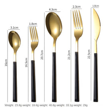 Lade das Bild in den Galerie-Viewer, 304 Stainless Steel Flatware Sets 5PCs Marble Wooden Handle Square Handle Western Food/Steak Knife Fork Spoon