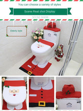 Load image into Gallery viewer, 3pcs Toilet Seat Cover Pads Santa Claus Foot Water Tank Tissue