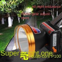 Lade das Bild in den Galerie-Viewer, Head Light Quad-Core High-Power Lithium Battery Led Super Long Endurance Rechargeable