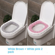 Load image into Gallery viewer, 3pcs Toilet Seat Cover Pads Home Cushion Extra Thick Warm Fleece