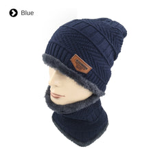 Lade das Bild in den Galerie-Viewer, Warm Winter Knit Beanie Hats Wool Cover Neck Two-Piece Fleece-Lined Riding Windproof Pullover Unisex