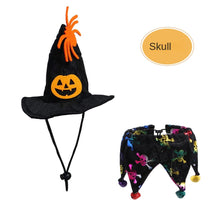 Lade das Bild in den Galerie-Viewer, 2x Halloween Xmas Christmas Gifts Decoration Hat Scarf Set Skull Pattern Cat Ornament