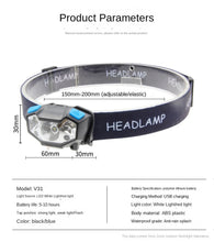 Load image into Gallery viewer, Head Light Rechargeable Induction Strong Light Super Bright Night Fishing Light Waterproof