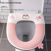 Load image into Gallery viewer, 3pcs Toilet Seat Cover Pads Pad Four Seasons Household Thicker Closestool Cushion Cartoon