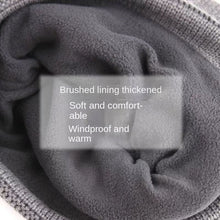Lade das Bild in den Galerie-Viewer, Warm Winter Knit Beanie Hats Women's All-Matching Woolen Fleece-Lined Korean Style Cycling Earflaps Unisex