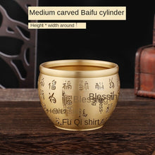 Lade das Bild in den Galerie-Viewer, Ashtray Small Rice Jar Office Decoration Brass Cornucopia Crafts Copper Incense Burner Ashtray