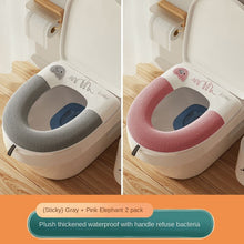 Load image into Gallery viewer, 3pcs Toilet Seat Cover Pads Home Winter New Four Seasons Closestool Cushion Trending Cartoon Cute