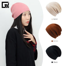 Lade das Bild in den Galerie-Viewer, Warm Winter Knit Beanie Hats All-Matching Woolen Cashmere Ear Protection Solid Color Leisure Pullover Unisex