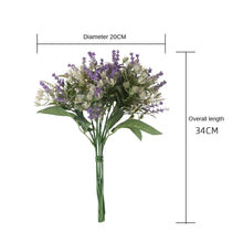 Lade das Bild in den Galerie-Viewer, 2PCs Lavender Artificial Fake Flower Plants Home Decoration Wedding Bouquet
