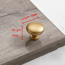 Load image into Gallery viewer, 2pcs Simple Style Matte Gold Cabinet Handles Solid Aluminum Alloy Kitchen Cupboard Pulls Drawer Knobs