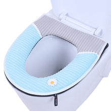Load image into Gallery viewer, 3pcs Toilet Seat Cover Pads Cushion Cushion Comfortable Zipper Thickening Closestool Cushion Velcro Fastener