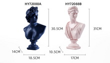 Lade das Bild in den Galerie-Viewer, 31cm Half-Length Men and Women Venus Resin Statue Home Living Room Decorations