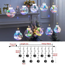 Load image into Gallery viewer, 3m Led Christmas Wish Ball Curtain Light String for Christmas Home Xmas New Year Decoration