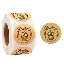 Load image into Gallery viewer, 2x500pcs Christmas Xmas Kraft Paper Bakery Thank You for Baking Gift Envelope Sticker Label tape