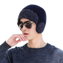 Lade das Bild in den Galerie-Viewer, Warm Winter Knit Beanie Hats Earflaps Cap Male Wool Pullover Thickened Unisex