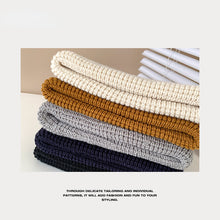 Load image into Gallery viewer, Warm Winter Knit Beanie Hats Japanese Style Simple Plaid Men's and Women's Cold Pullover Unisex