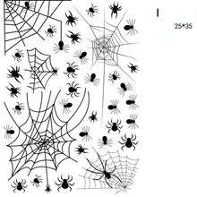 Lade das Bild in den Galerie-Viewer, 2PCs Halloween Haunted House Witch Pumpkin Lamp Ghost Bat Double-Sided Electrostatic Sticker