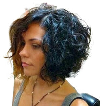 Lade das Bild in den Galerie-Viewer, Women Wig Short Curly Hair Partial Small Curly Fiber Hair headgear W509